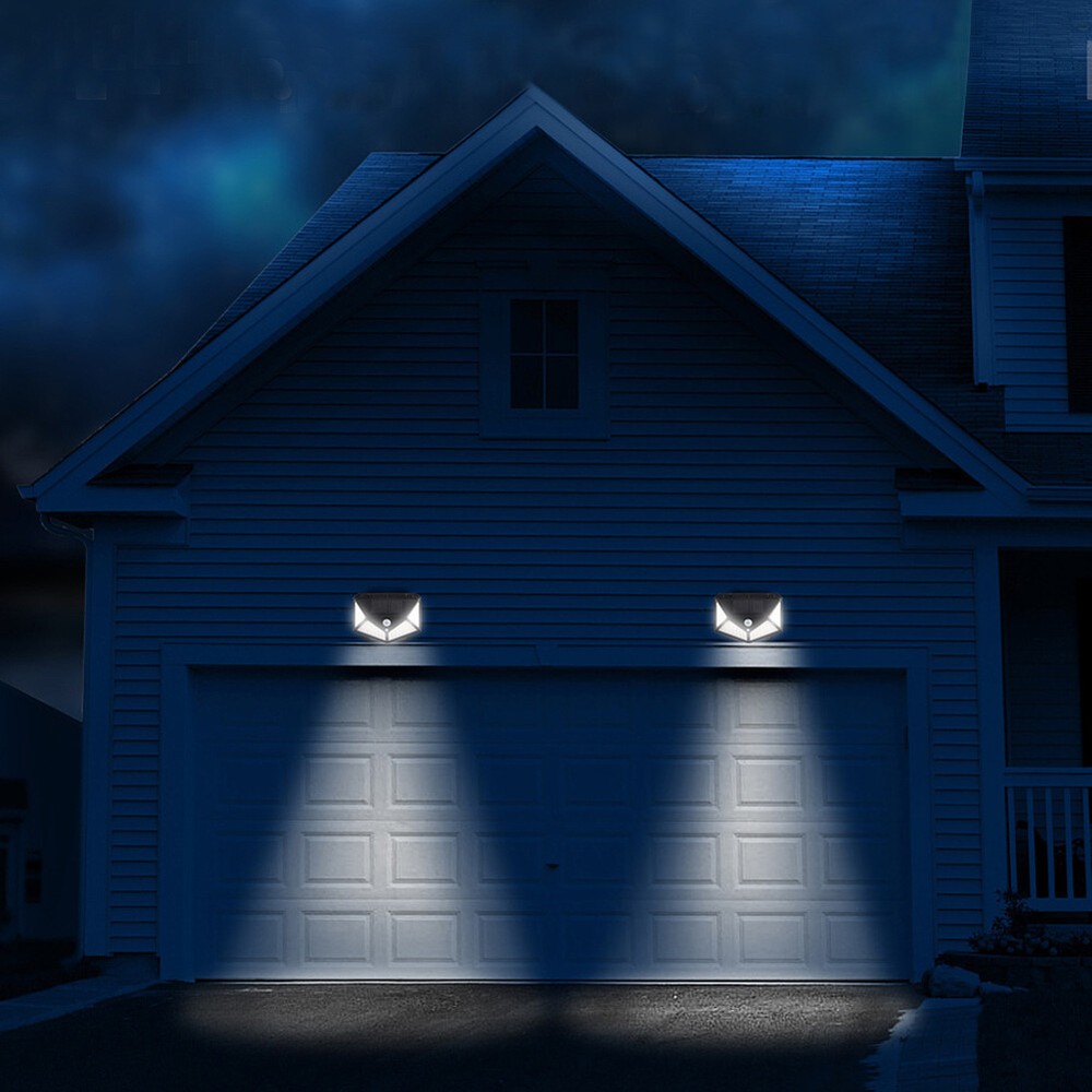 Solar Power 100 LED Lights PIR Motion Sensor Outdoor Security Lamp Wall US