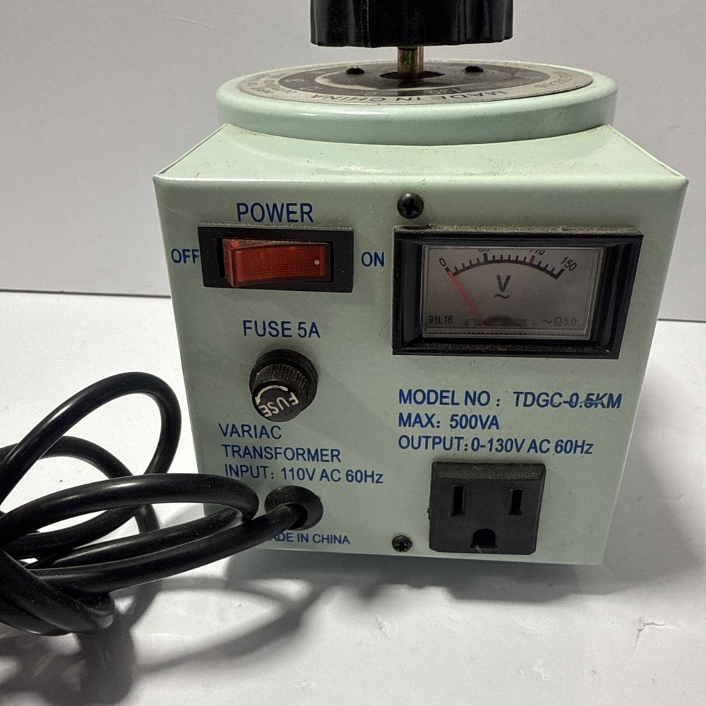Philmore model TDGC 0.5km variac Variable Voltage Regulator Transformer  500va