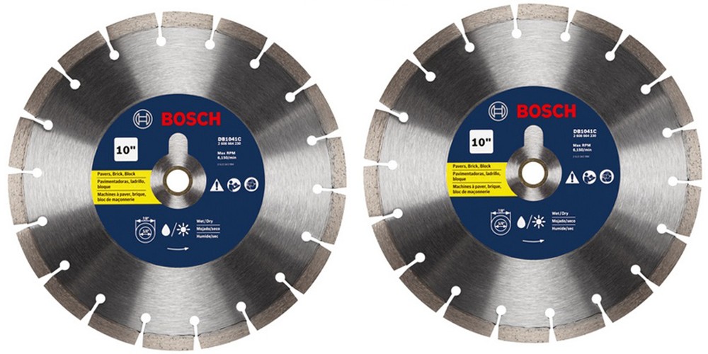 Bosch DB1041 10 Inch Segmented Diamond Circular Saw Blade, 2 Pack