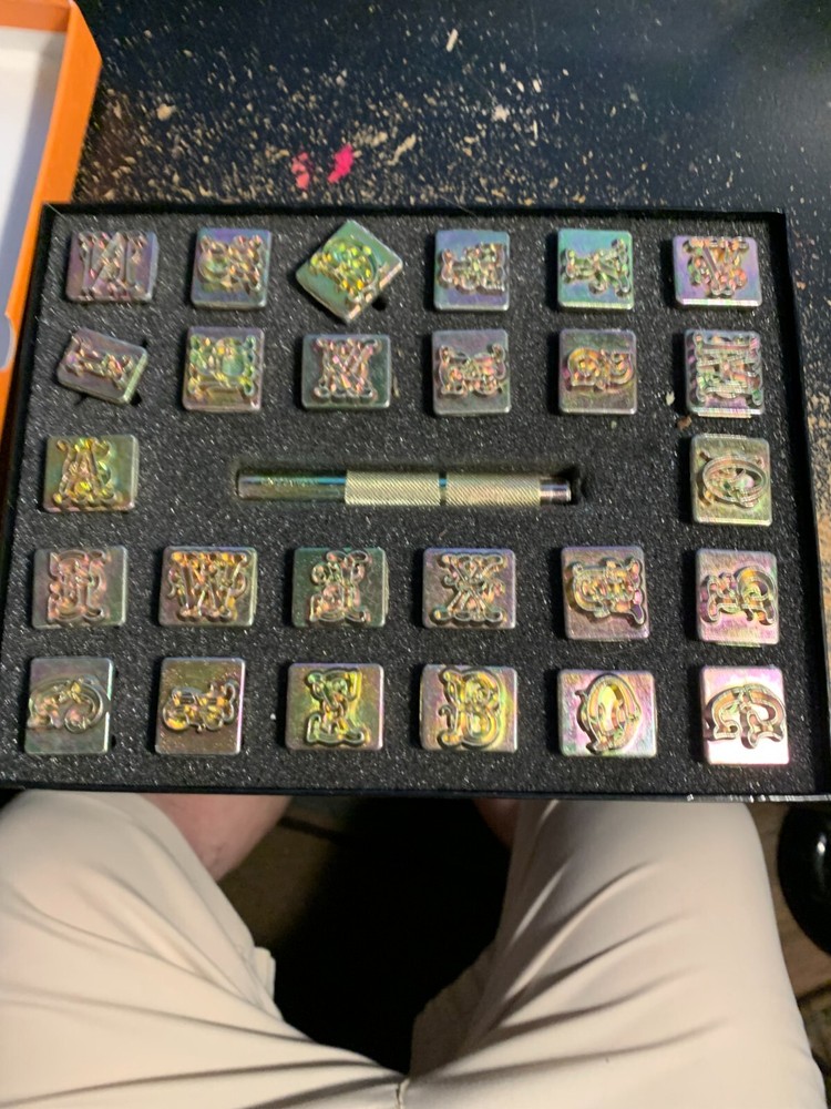 MIDAS ALPHABET SET SCRIPT 3/4 INCH 3/4IN ~