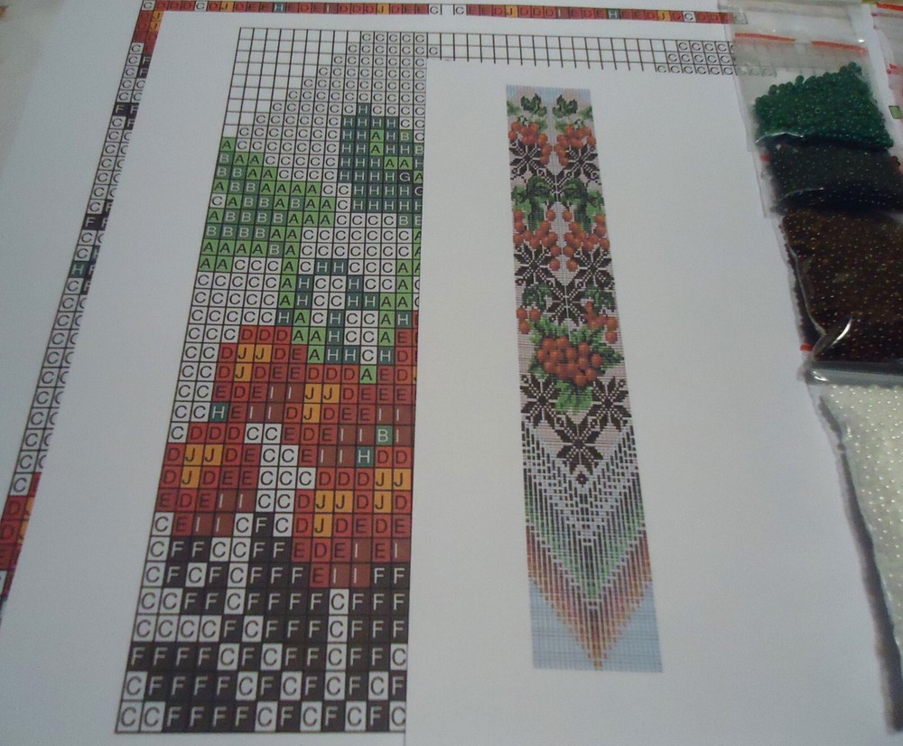 Kit for making a necklace gerdan. Beading Loom Pattern. #C23