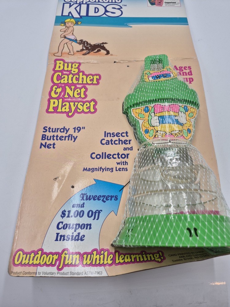 Vintage Beach Coppertone Kids Bug Catcher & Net Playset