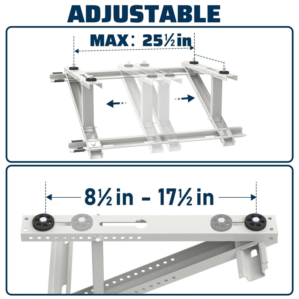 Air Conditioner Rooftop Mount Mini Split Bracket, Adjustable Rooftop Mounting...