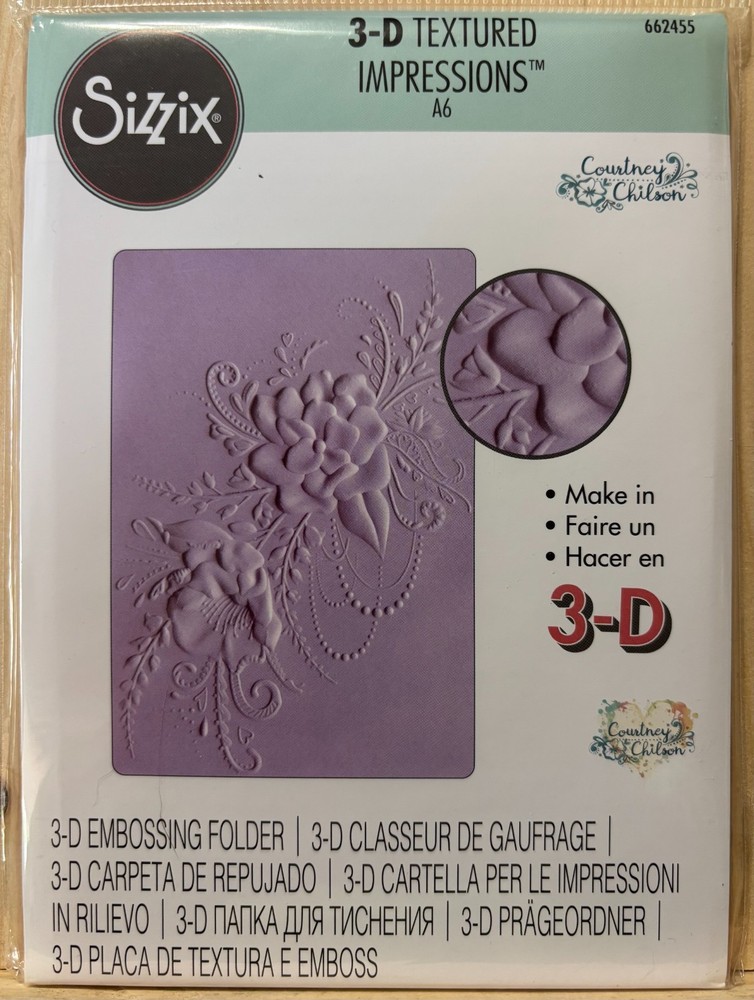 Sizzix 3D Flower Heart Doodle Embossing Folder