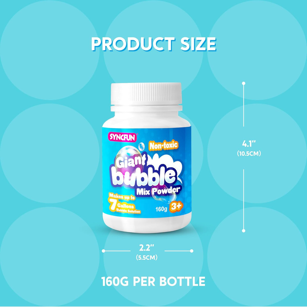 Giant Bubble Solution Concentrate, Makes 7 Gallons Refill for Wands/Machines Fun