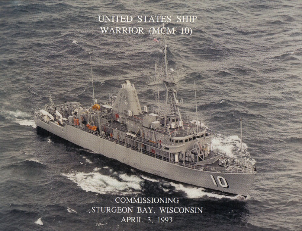 ☆ USS WARRIOR MCM-10 NAVY SHIP COMMISSIONING PROGRAM 1993 ☆
