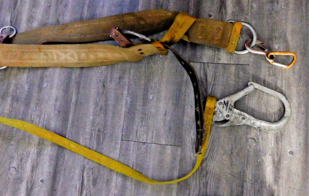 Bashlin Industries Lineman Climbing Belt, and Fall Restraint Strap, 11/32