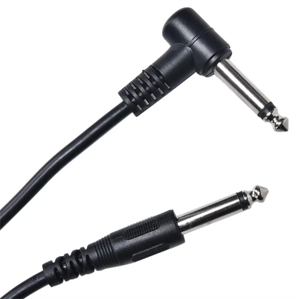 2 Pack 10FT Electric Patch Cord Guitar Amplifier Amp Cable Right Angle 90 Degree