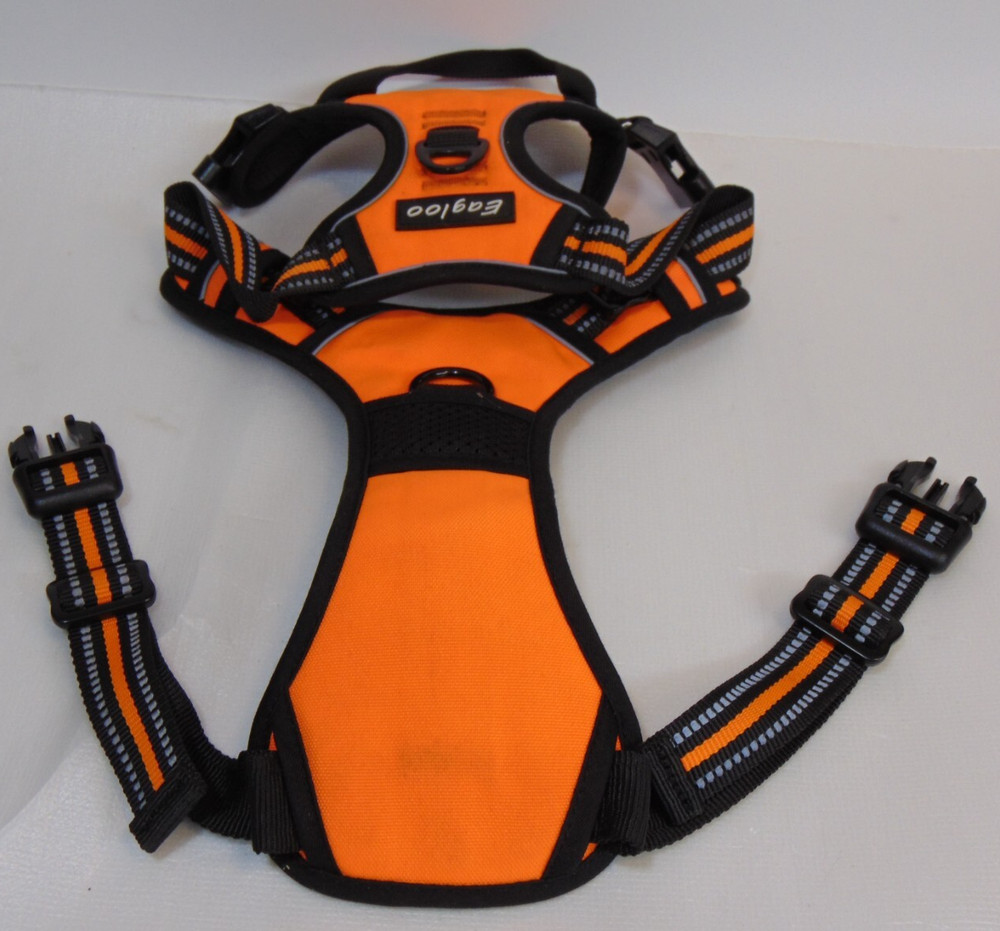 Hi Visibility Dog Harness Large No Pull Service Vest Reflective Strips Adjust