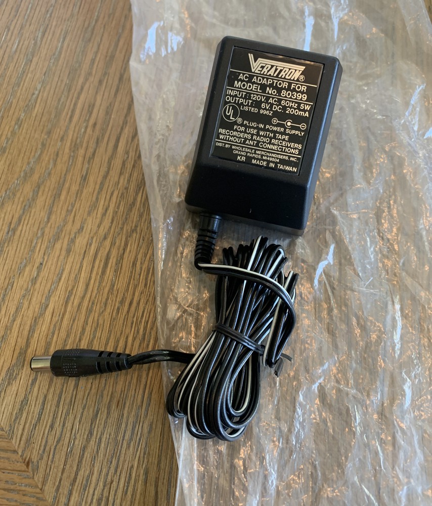 Veratron Ac Adaptor ONLY For Model #80399