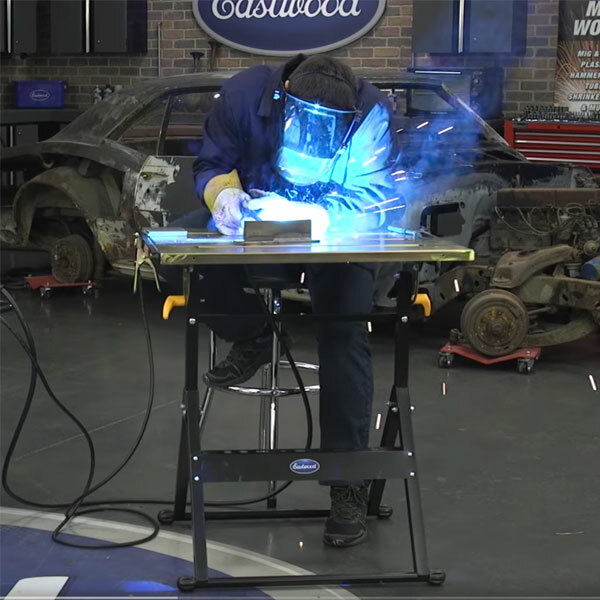 Eastwood Adjustable Steel Welding Workbench Portable Folding Table Work Surface