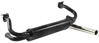 VW TYPE 1 2 EMPI SINGLE TIP BLACK GT EXHAUST MUFFLER / HEADER BUG BUS GHIA