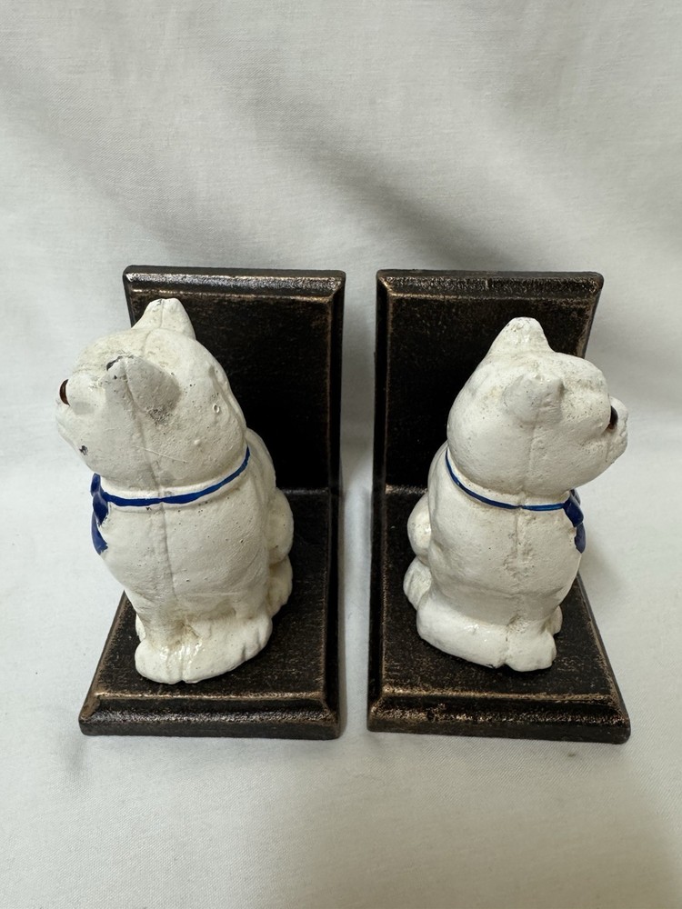 Vintage Style Cast Iron Cat Bookends