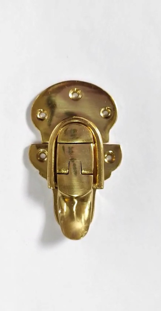 2 solid brass large Trunk Catch Hasp latch for Suitcase box old Style Lock 8.5cm