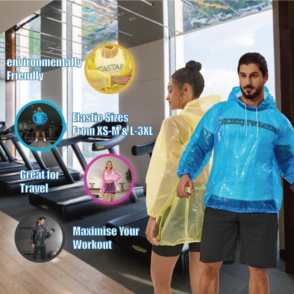 HITASTAR Sauna Pullovers Suit for Women & Men Sweat Small/Medium, Black