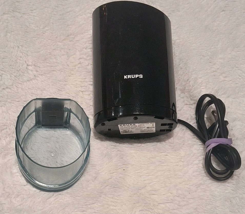 Krups Fast Touch Electric Coffee Grinder & Spice Mill - Black 200W - Tested