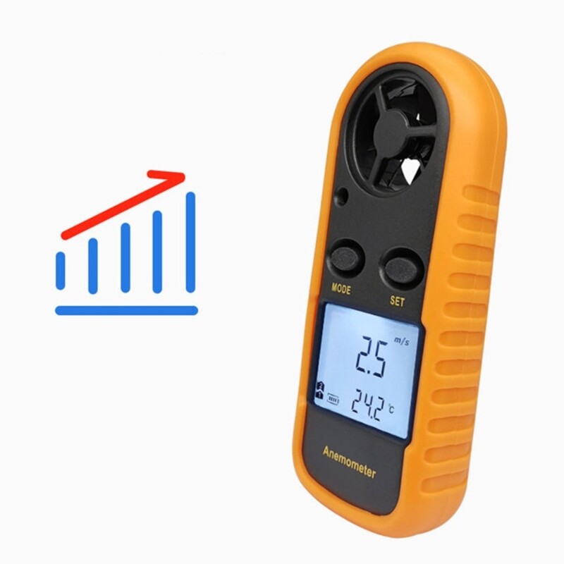 Digital Anemometer Handheld High Meter Temperature Tester