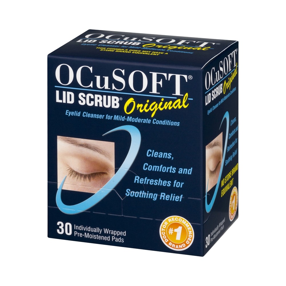 OCuSOFT Lid Scrub Eyelid Cleanser 30 per BoxWipe 30 Ct