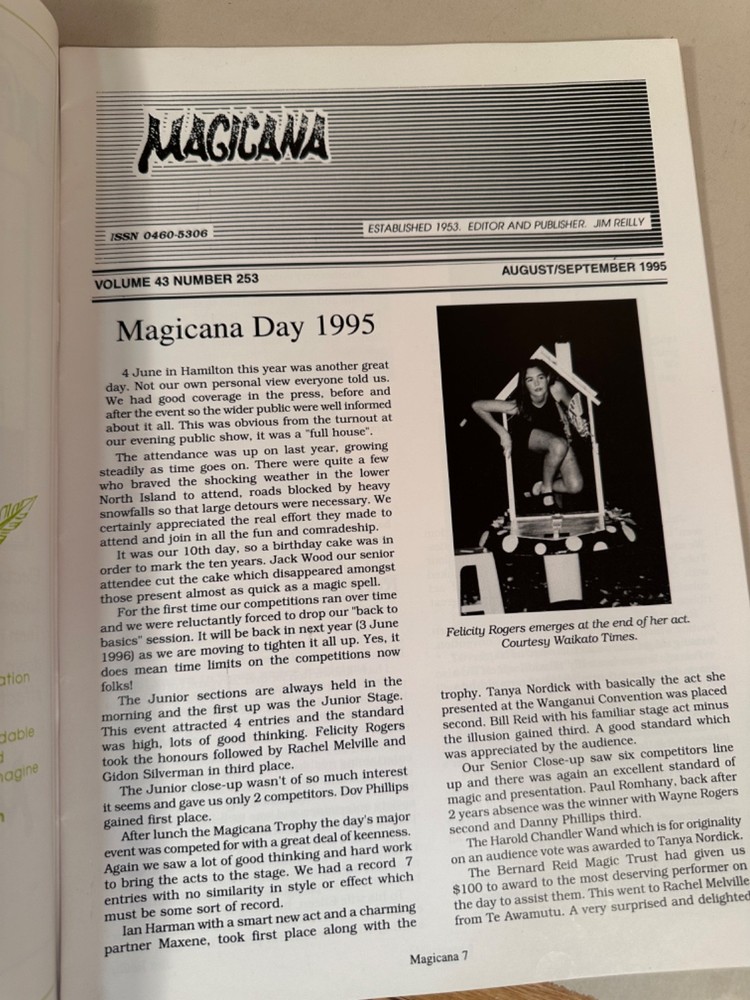 Magicana Magic Magazine August/September 1995