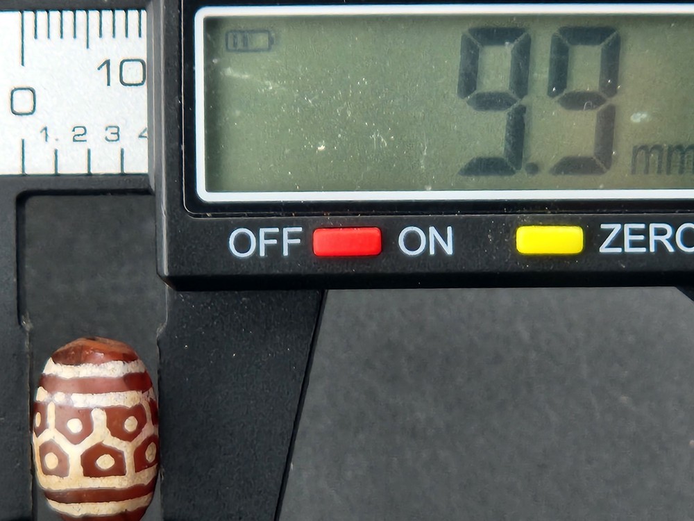 Ancient Etched Carnelian Longevity Bead over 2000 Year Old In great Condition