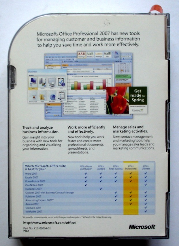 Microsoft Office Professional 2007, Upgrade Version w/ Key