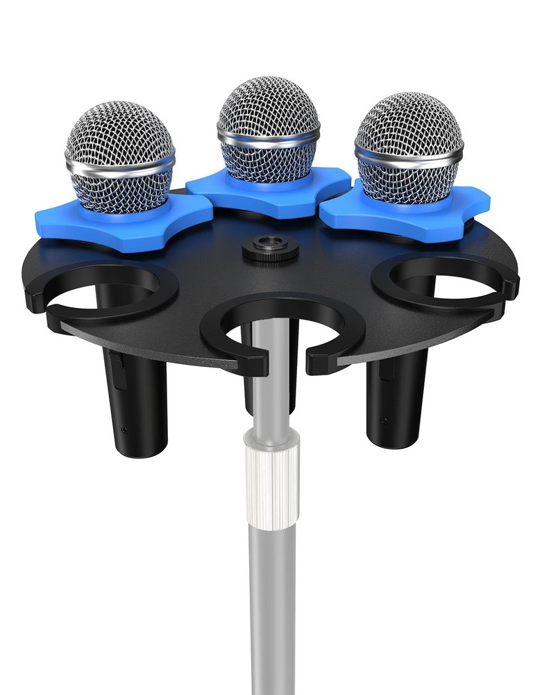 2025 Upgrade  Multi Microphone Holder for Mic Stand Circular Microphone Stor...