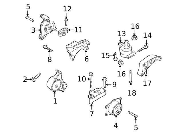 Genuine GM Passenger Side Engine Mount Engine Side Bracket 13257618