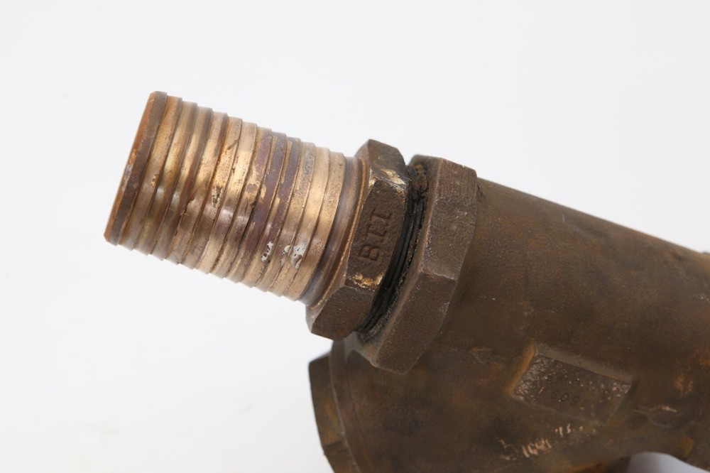 Crane 2" Bronze Swing Check Valve Y Pattern 150S 300CWP w/ Male Barbed Adapter