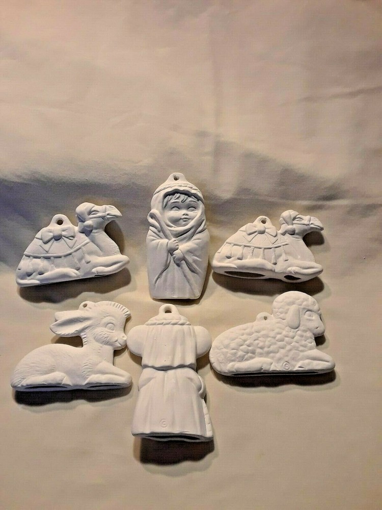 Shepherd ands Animals Ready to Paint Ceramic Bisque