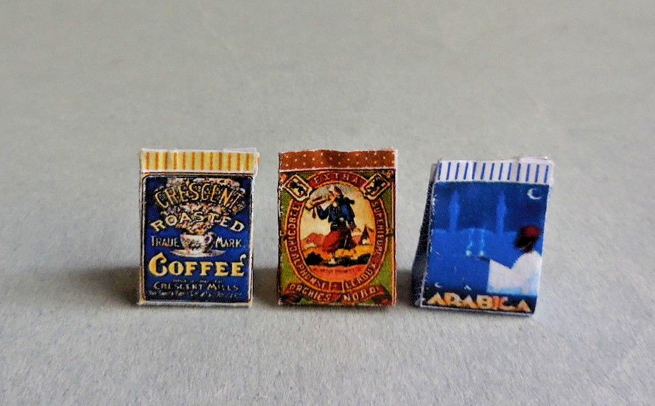 COFFEE SACKS 3 PIECE SET ~ DOLLHOUSE MINIATURE
