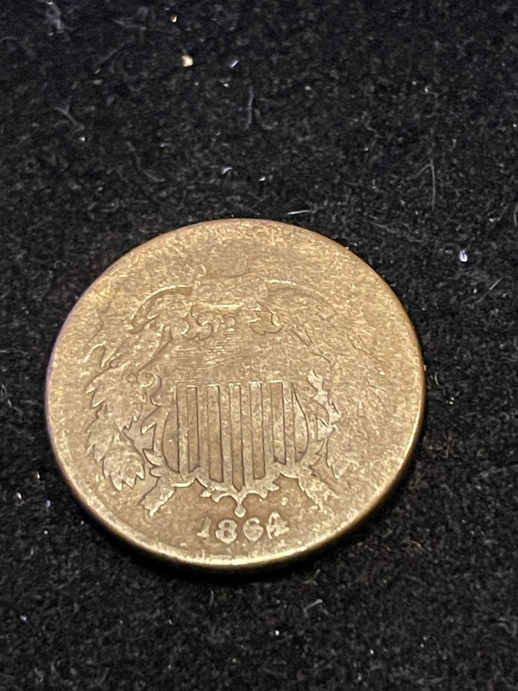 1864 TWO CENT PIECE - US Coin Ungraded b