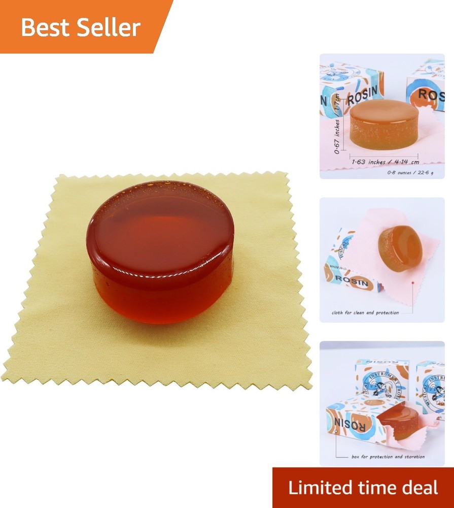 Light Yellow Rosin for String Instruments - Low Dust, Round, Essential Accessory