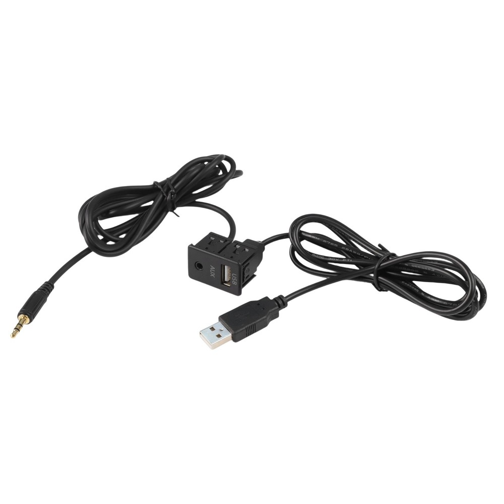 Flush Mount Connector Car AUX USB Adapter 12V Voltage Compatibility For Car