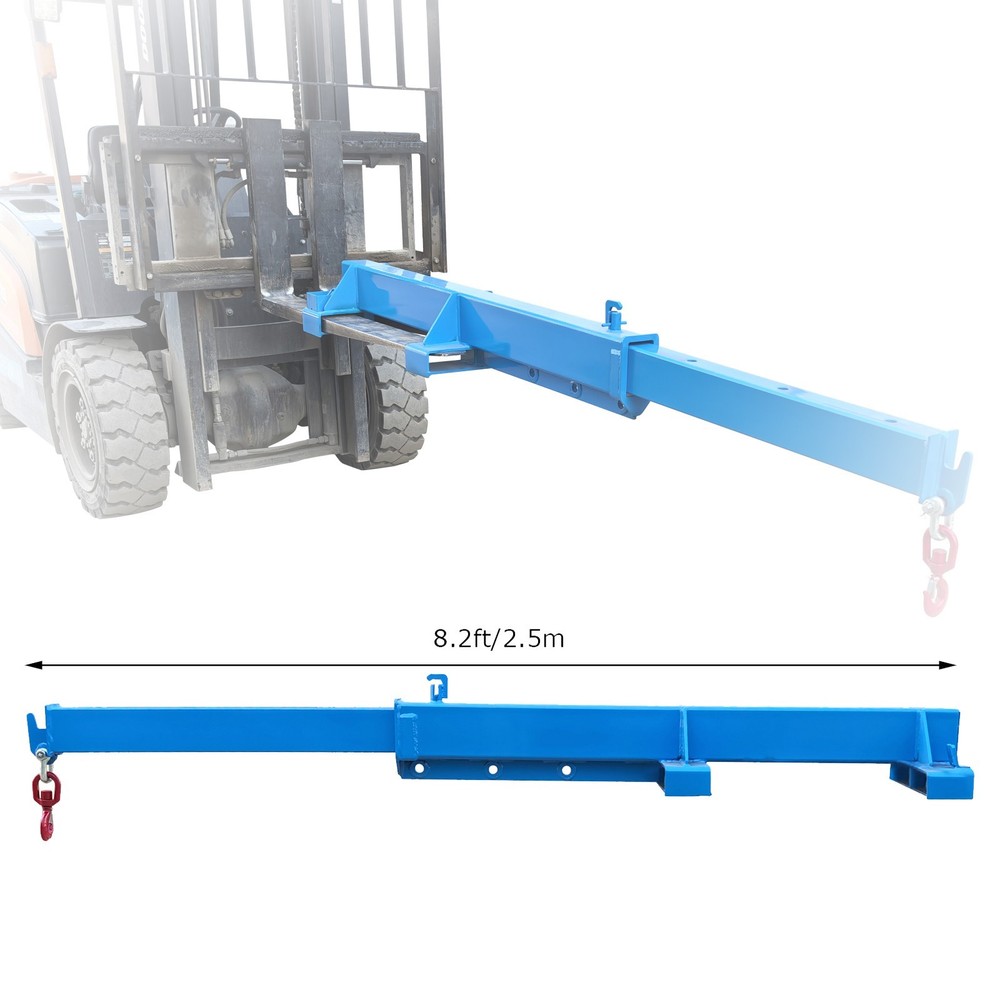 2200lb Forklift Telescopic Lifting Boom Adjustable Mobile Crane Lifting Hoist