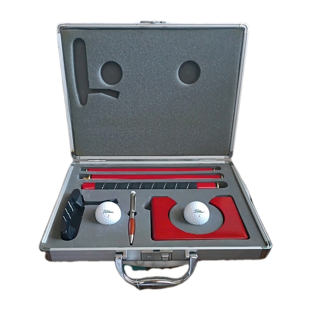 Exec Golf Collapsible Putter Travel Kit & Metal case Portable Dell Microsoft New