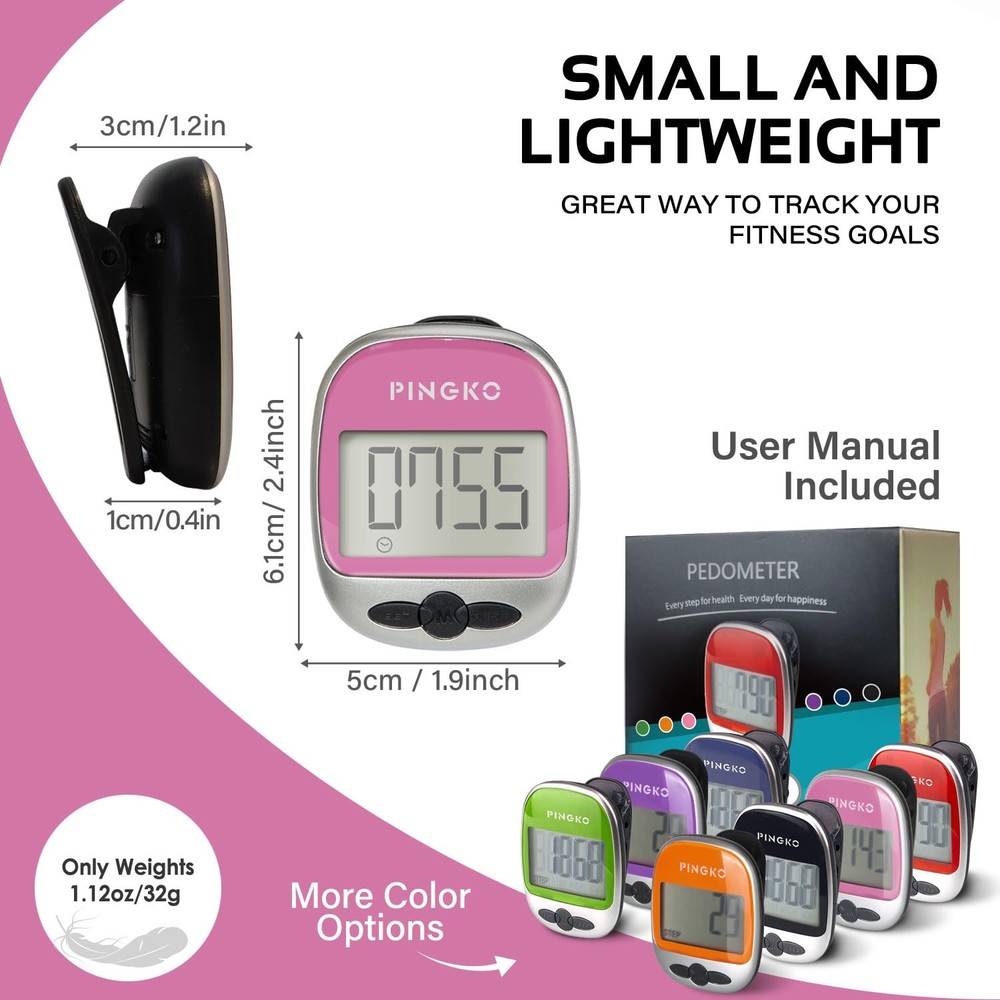 Outdoor Multi-Function Portable Sport Pedometer Step/Distance/Calories/Counte...