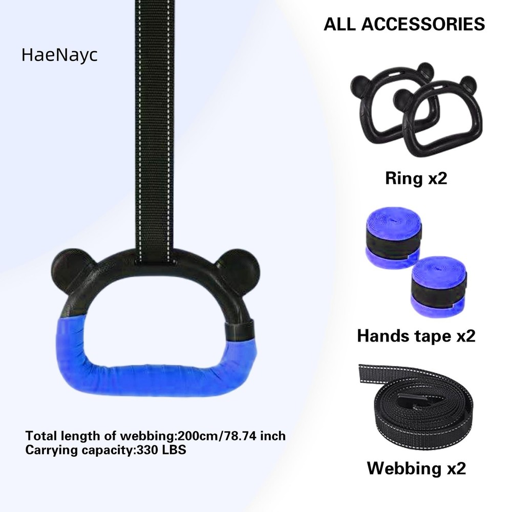 Adjustable Gymnastics Rings for Home Workouts & Strength Training