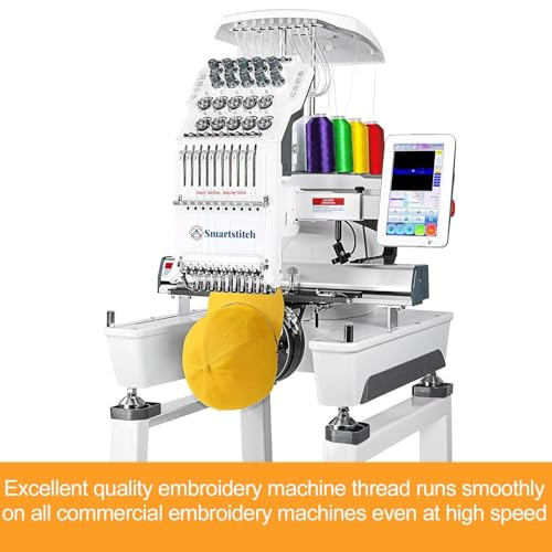 - Single Huge Spool 5000M Each Polyester Embroidery Machine Thread Black-900