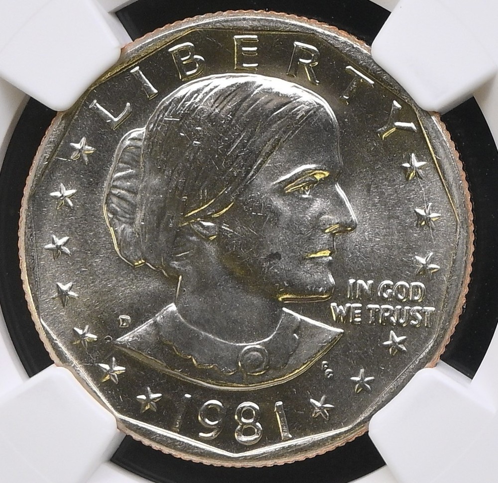1981 D Susan B Anthony dollar NGC MS 66
