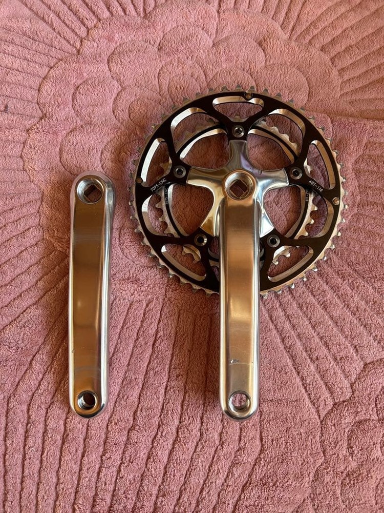 Crankset silver black 452g