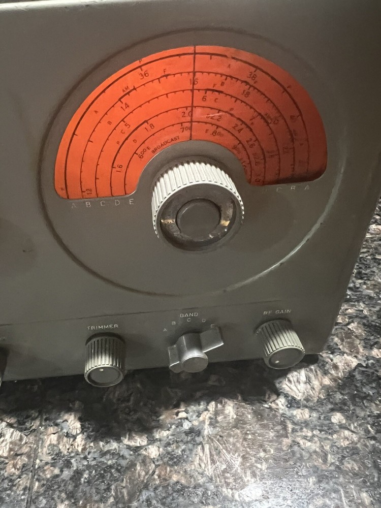 National Model NC-57 Ham Radio Receiver powers on
