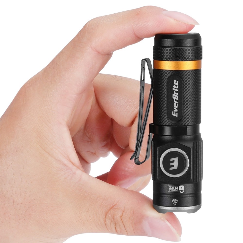 EverBrite Mini Flashlight, Rechargeable Flashlight with USB C Cable 500 Lumens