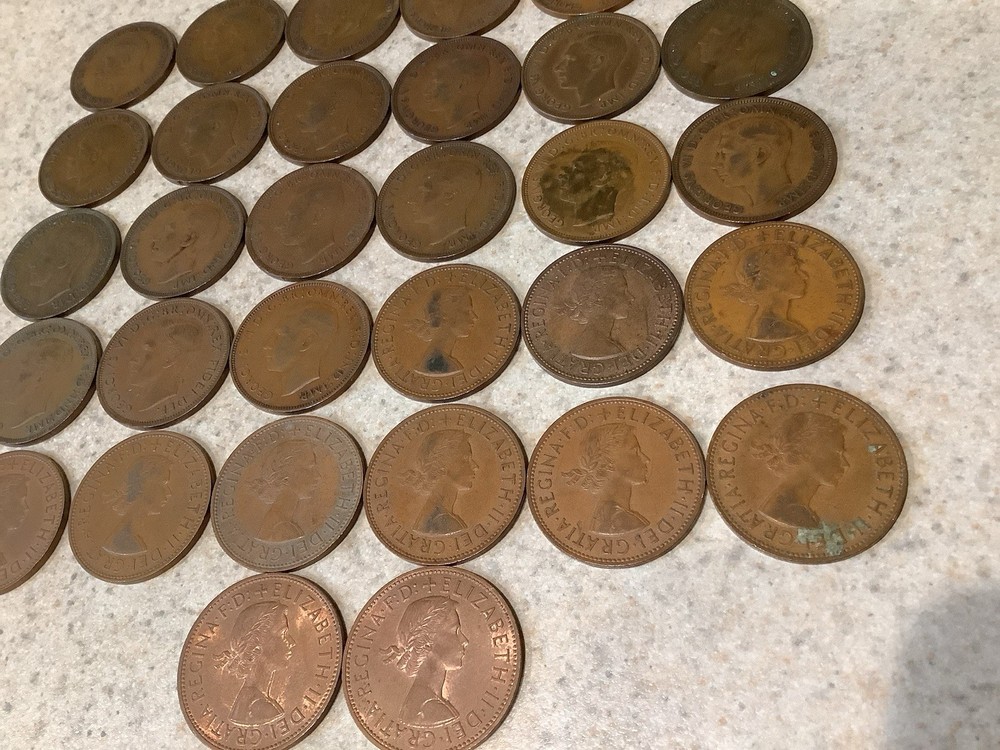 Great Britain 32 Large One penny Mixed Dates