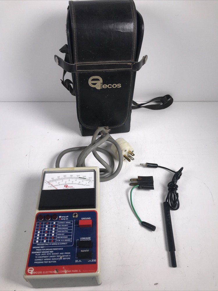 ECOS ELECTRONICS EC 10 ELECTRICAL SAFETY ANALYZER WITH CASE