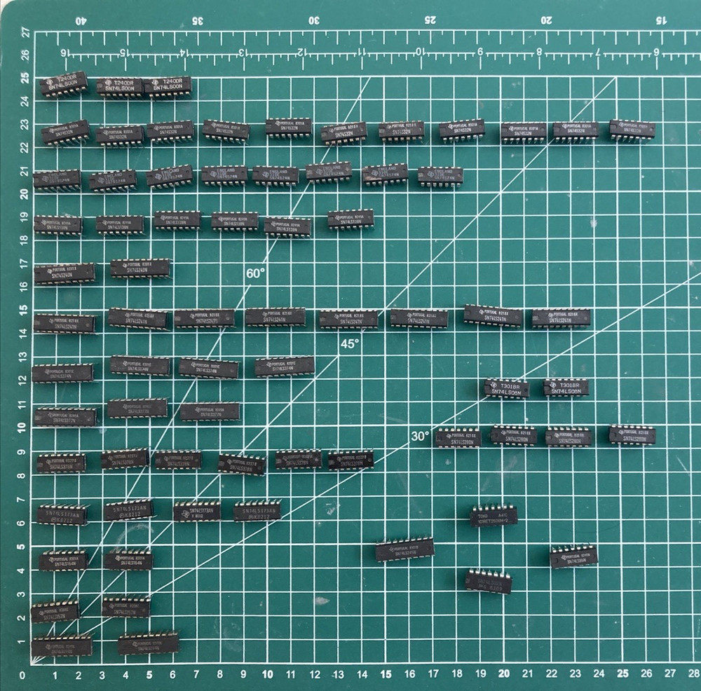 Set of 66 Mixed SN74LS Integrated Circuits, See Description