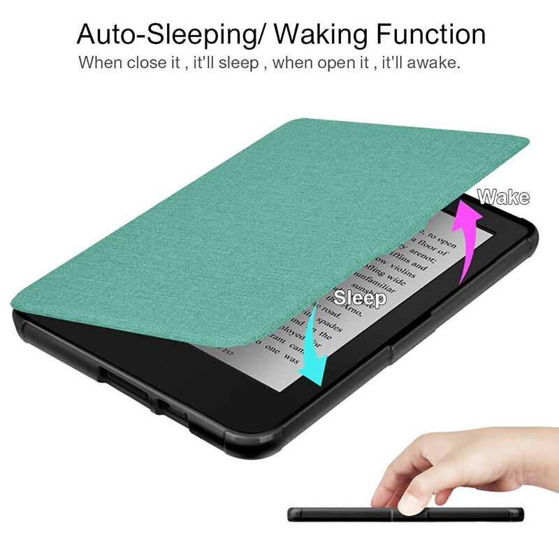 For Kobo Clara HD 2018 6" Smart Folio Cover E-book Reader Case With Hand Strap