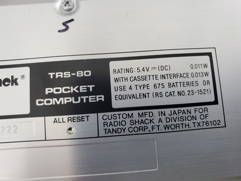 Radio Shack TRS-80 Pocket Computer Case Program Instruction Booklet