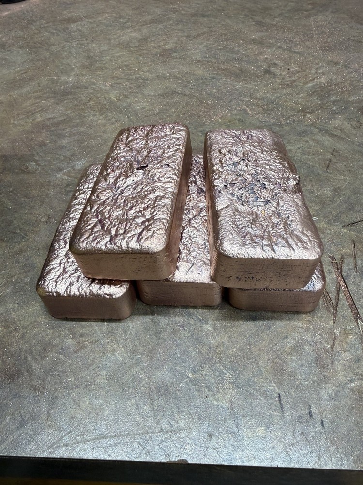 Hand Poured Pure Copper 1lb Bars
