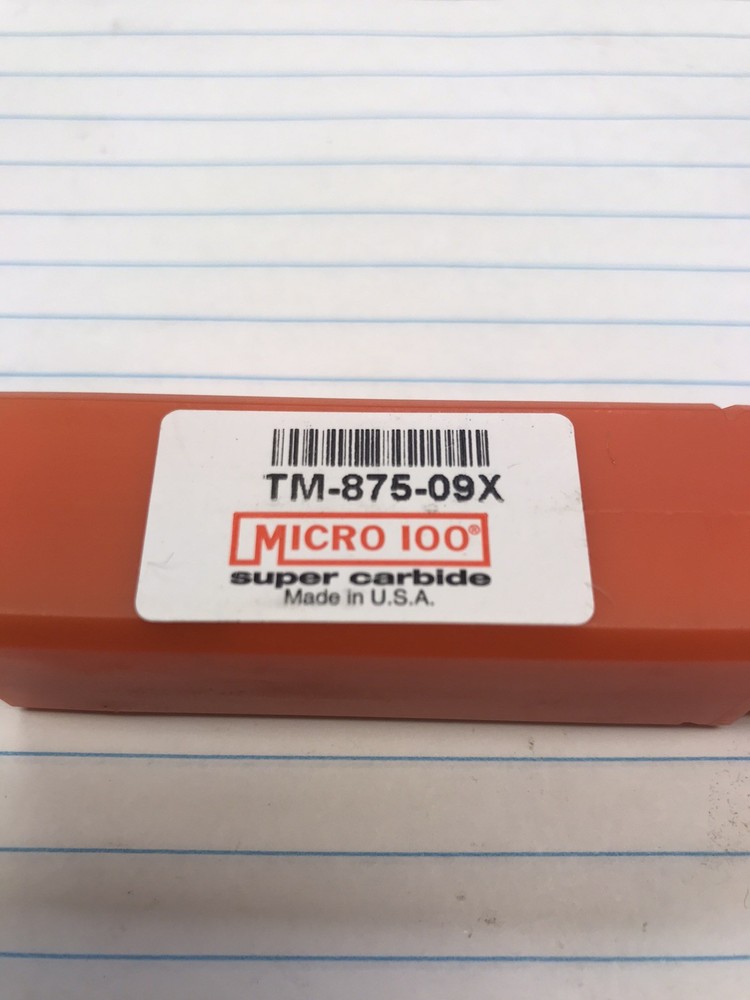 1 pc. 7/8-9 SOLID CARBIDE HELICAL FLUTE THREAD MILL WITH ALTIN COATING. MICRO100