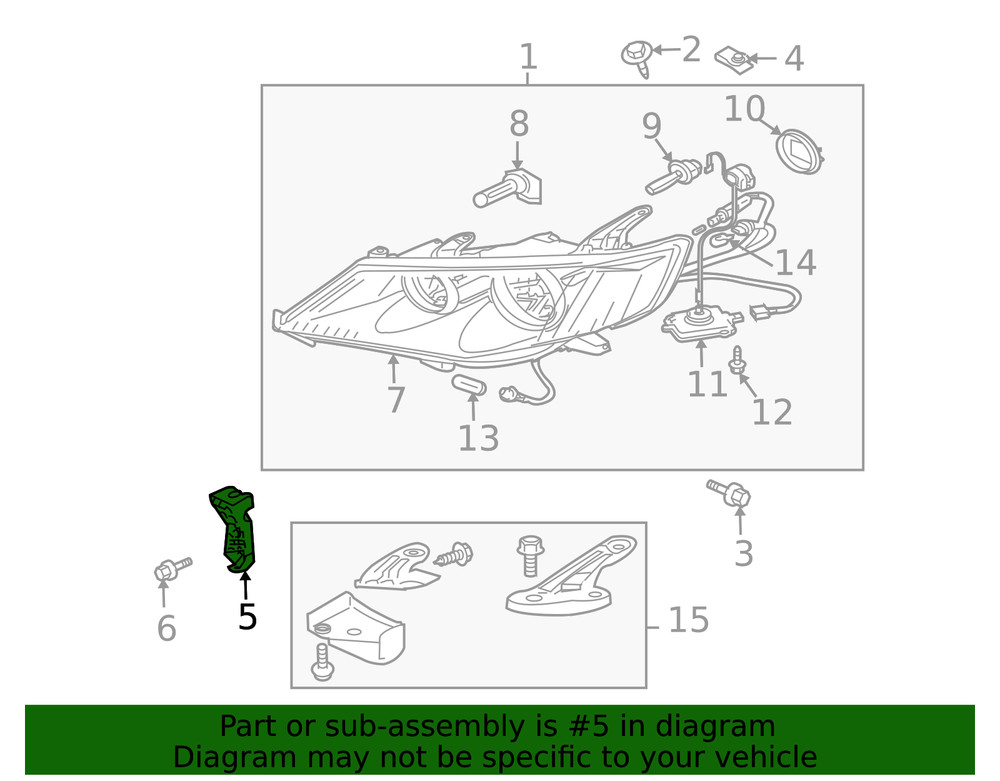 Genuine Mitsubishi Headlamp Assembly Bracket 6400A348